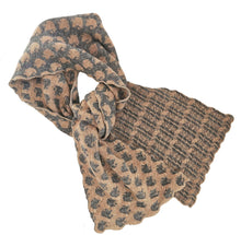 DRIES VAN NOTEN GREY/PINK ALPACA/CASHMERE BLEND SCARF