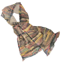 DRIES VAN NOTEN CASHMERE AND SILK MULTICOLOR LONG SCARF