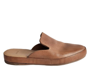 FEIT TAN HAND SEW LEATHER MULES (38)