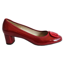 SALVATORE FERRAGAMO RED PATENT LEATHER MY CHARM PUMPS SHOES (6.5)