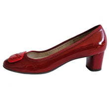 SALVATORE FERRAGAMO RED PATENT LEATHER MY CHARM PUMPS SHOES (6.5)