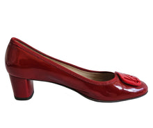 SALVATORE FERRAGAMO RED PATENT LEATHER MY CHARM PUMPS SHOES (6.5)