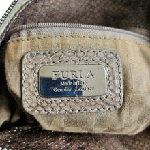 FURLA BROWN PYTHON SHOULDER BAG