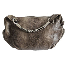 FURLA BROWN PYTHON SHOULDER BAG