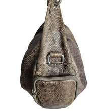 FURLA BROWN PYTHON SHOULDER BAG