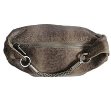 FURLA BROWN PYTHON SHOULDER BAG