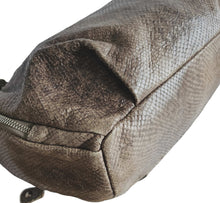 FURLA BROWN PYTHON SHOULDER BAG