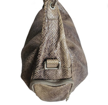 FURLA BROWN PYTHON SHOULDER BAG