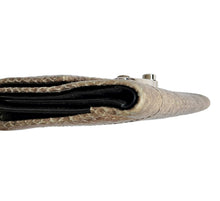FURLA BROWN PYTHON TRI-FOLD WALLET
