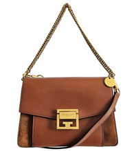 GIVENCHY BROWN LEATHER SUEDE SMALL GV3 BAG