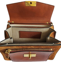 GIVENCHY BROWN LEATHER SUEDE SMALL GV3 BAG