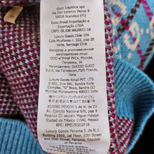 GUCCI BLUE CHECK GG LOGO JACQUARD WOOL SHORT SLEEVE SWEATER (M)