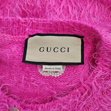 GUCCI PINK BRUSHED WOOL CARDIGAN (M)
