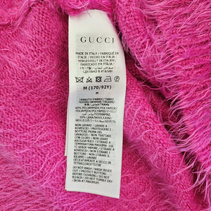 GUCCI PINK BRUSHED WOOL CARDIGAN (M)