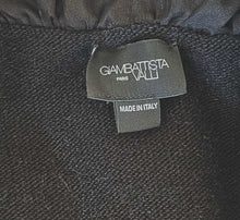 GIAMBATTISTA VALLI BLACK RUFFLE DOUBLE BREAST CARDIGAN (40)