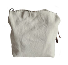 HENRY BEGUELIN OFF WHITE DISTRESSED LEATHER FLORAL CUTOUT SHOULDER BAG