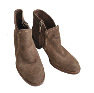 HENRY CUIR BROWN SUEDE BOOTIES (37)
