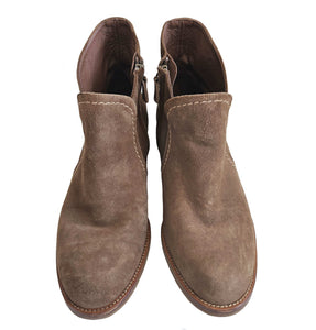 HENRY CUIR BROWN SUEDE BOOTIES (37)