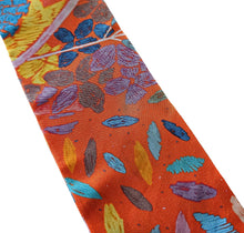 HERMES ORANGE CHACUN FAIT SON NID SILK TWILLY SCARF