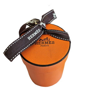 HERMES ORANGE CHACUN FAIT SON NID SILK TWILLY SCARF