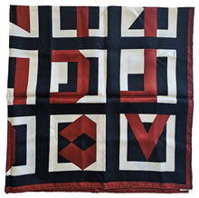 HERMES LETTRES AU CARRE 90 SILK SCARF