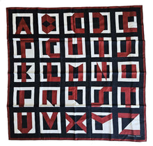 HERMES LETTRES AU CARRE 90 SILK SCARF