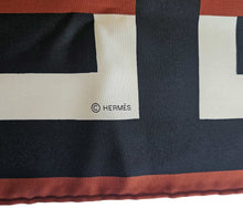 HERMES LETTRES AU CARRE 90 SILK SCARF