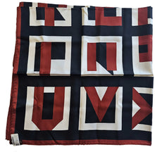 HERMES LETTRES AU CARRE 90 SILK SCARF