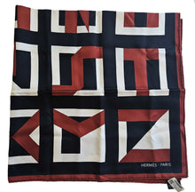 HERMES LETTRES AU CARRE 90 SILK SCARF