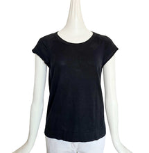 HERMES BLACK CAP SLEEVES SILK BLEND KNIT TEE (40)