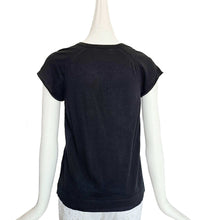 HERMES BLACK CAP SLEEVES SILK BLEND KNIT TEE (40)