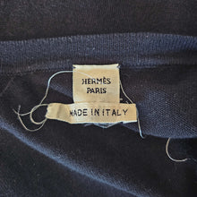 HERMES BLACK CAP SLEEVES SILK BLEND KNIT TEE (40)