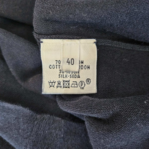 HERMES BLACK CAP SLEEVES SILK BLEND KNIT TEE (40)