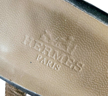 HERMES BLACK LEATHER TRANSAT GLADIATOR SANDALS (39)