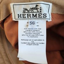 HERMES BEIGE HARPER H SELLIER CASHMERE BUCKET HAT (56)
