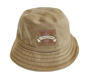 HERMES BEIGE HARPER H SELLIER CASHMERE BUCKET HAT (56)