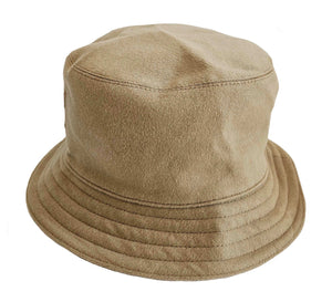 HERMES BEIGE HARPER H SELLIER CASHMERE BUCKET HAT (56)