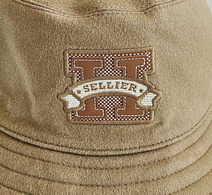 HERMES BEIGE HARPER H SELLIER CASHMERE BUCKET HAT (56)