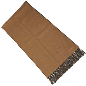 HERMES CAMEL/MARINE RECTO VERSO CASHMERE SCARF