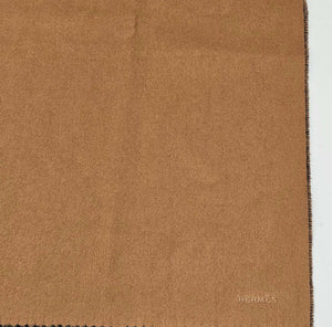 HERMES CAMEL/MARINE RECTO VERSO CASHMERE SCARF