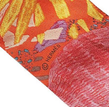 HERMES ORANGE CHACUN FAIT SON NID SILK TWILLY SCARF
