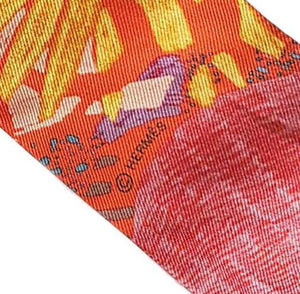 HERMES ORANGE CHACUN FAIT SON NID SILK TWILLY SCARF