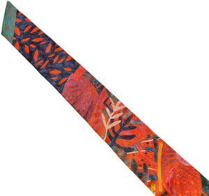 HERMES ORANGE CHACUN FAIT SON NID SILK TWILLY SCARF