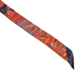 HERMES ORANGE CHACUN FAIT SON NID SILK TWILLY SCARF