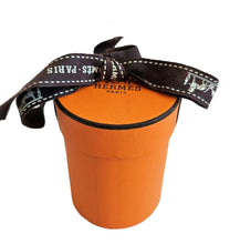 HERMES ORANGE CHACUN FAIT SON NID SILK TWILLY SCARF