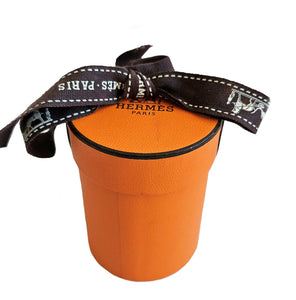 HERMES ORANGE CHACUN FAIT SON NID SILK TWILLY SCARF