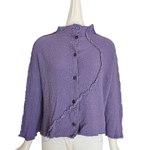 ISSEY MIYAKE ME LILAC CAULIFLOWER CRINKLE JACKET (ONE SIZE)