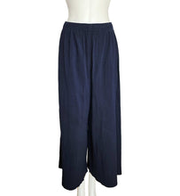 ISSEY MIYAKE ME NAVY PLEATED WIDE LEG PANTS (ONE SIZE)