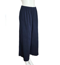 ISSEY MIYAKE ME NAVY PLEATED WIDE LEG PANTS (ONE SIZE)