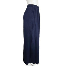 ISSEY MIYAKE ME NAVY PLEATED WIDE LEG PANTS (ONE SIZE)